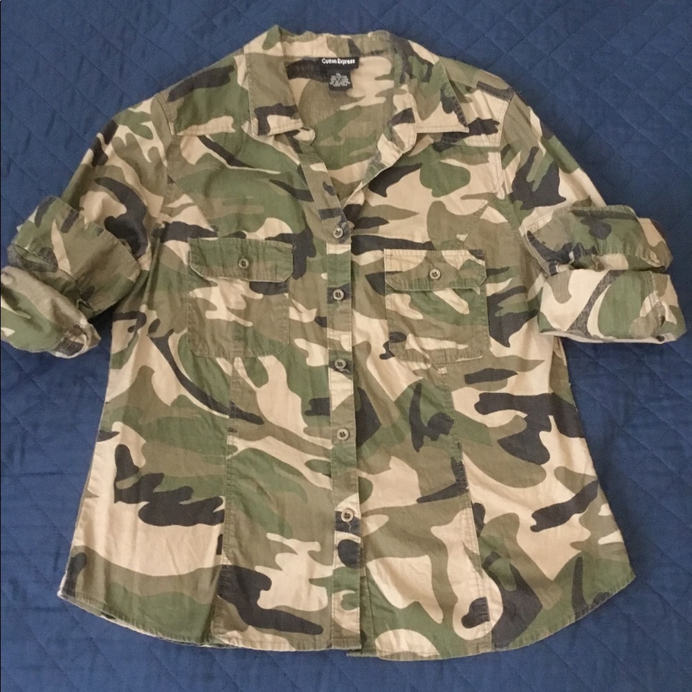 Cotton Express Camouflage Print Shirt